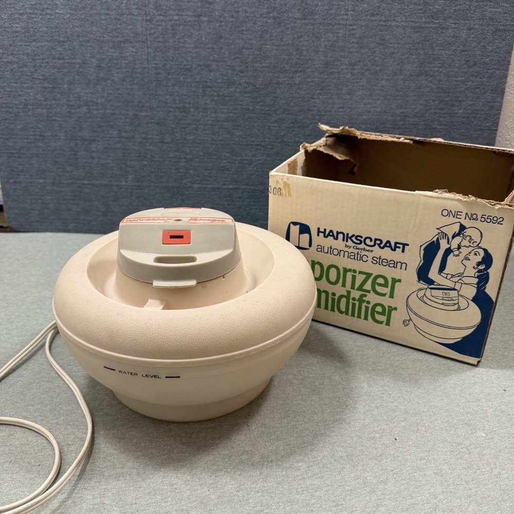 Vintage Hankscraft Gerber Hot Steam Vaporizer 75965/5592C 1 Gallon Tested Works